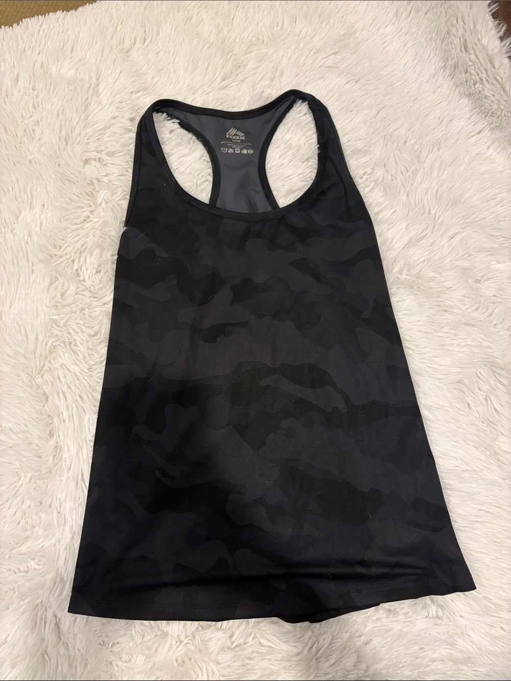 RBX black camo racerback tank